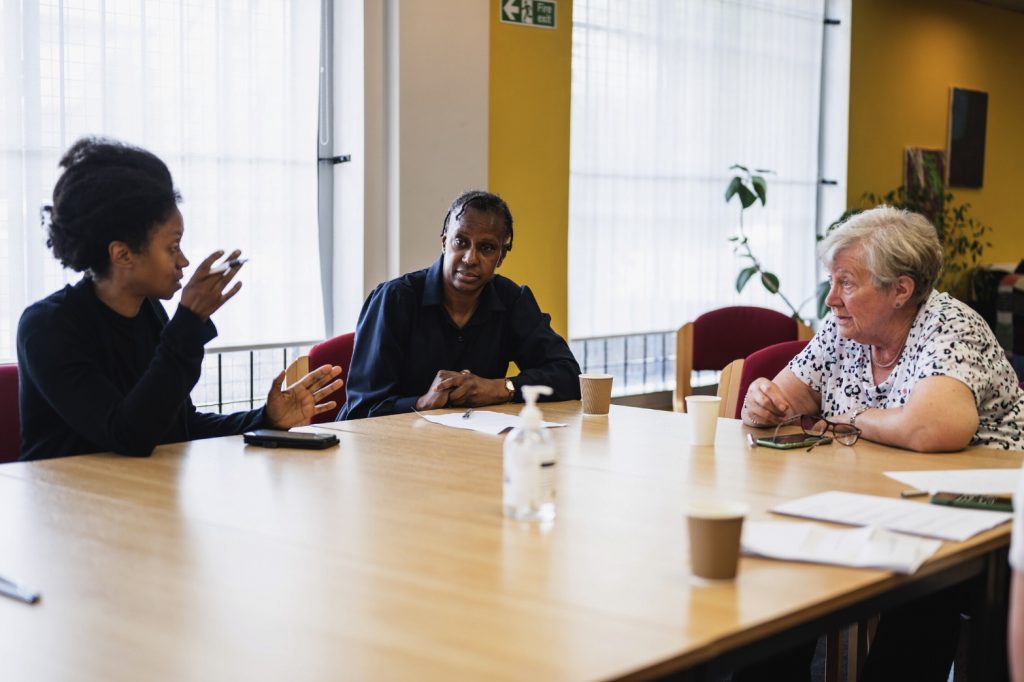 Image of people talking
