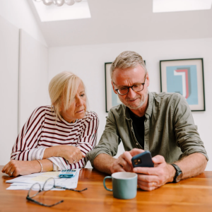 Image of person on a phone