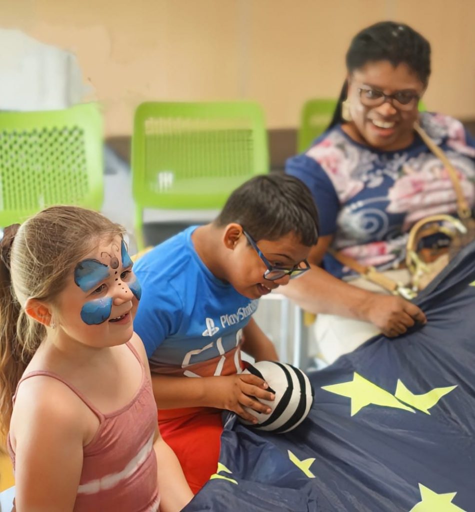 This is an image of young people at our Carers Leeds Family Fun Day.