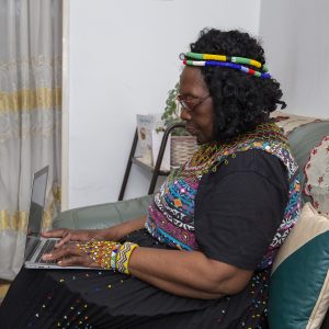 Image of a woman on a laptop